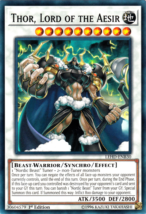 Thor, Lord of the Aesir, Legendary Hero Decks · LEHD-ENB30