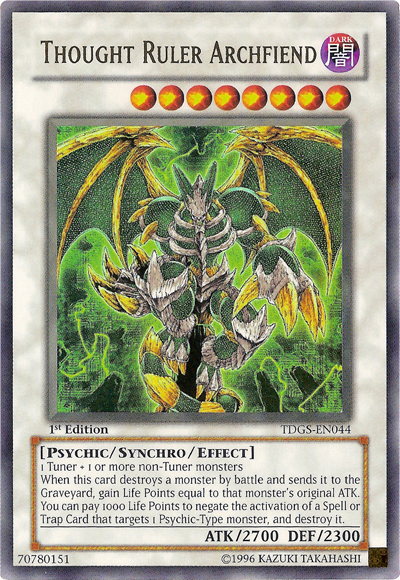 Thought Ruler Archfiend, The Duelist Genesis Sneak Peek Participation Card · TDGS-EN044