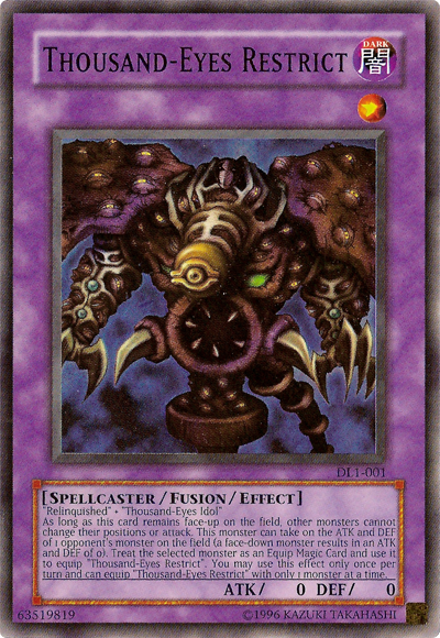 Thousand-Eyes Restrict, Duelist League Series 1 participation cards · DL1-001