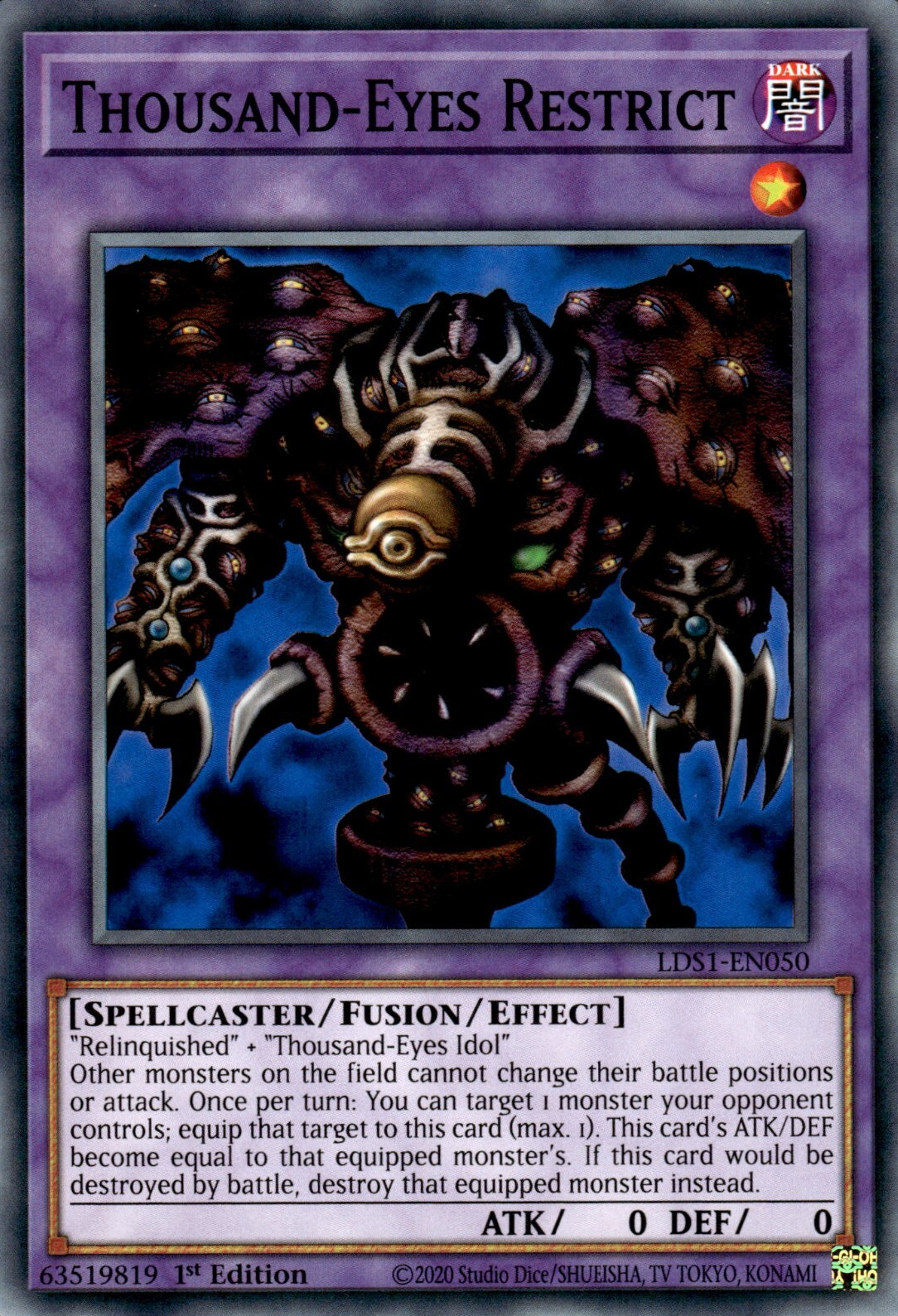 Thousand-Eyes Restrict, Legendary Duelists: Season 1 · LDS1-EN050
