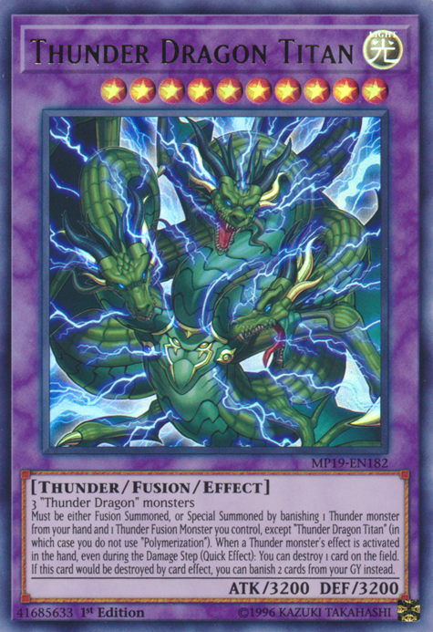 Thunder Dragon Titan, 2019 Gold Sarcophagus Tin Mega Pack · MP19-EN182