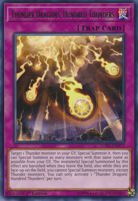 Thunder Dragons' Hundred Thunders, Soul Fusion Sneak Peek Participation Card · SOFU-EN072
