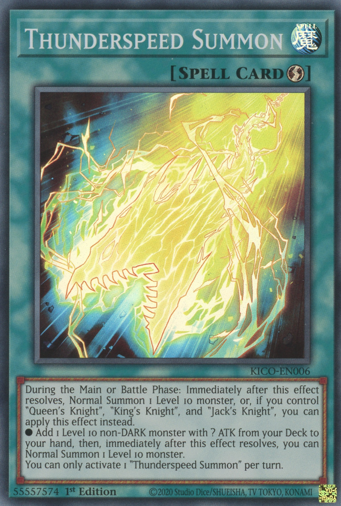 Thunderspeed Summon, King's Court · KICO-EN006