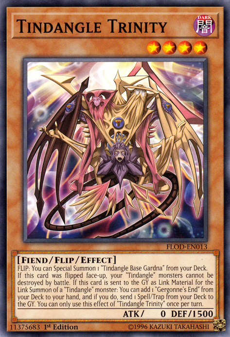 Tindangle Trinity, Flames of Destruction Sneak Peek Participation Card · FLOD-EN013