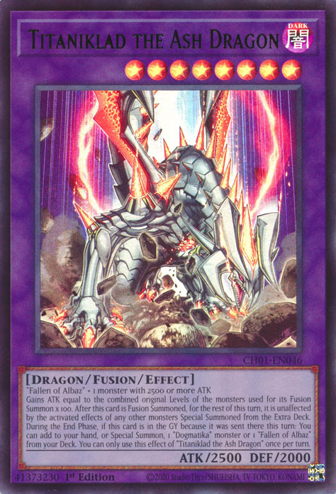 Titaniklad the Ash Dragon, THE CHRONICLES DECK: The Fallen & The Virtuous (All-Foil Edition) · CH01-EN046