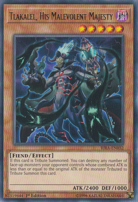 Tlakalel, His Malevolent Majesty, Rising Rampage Sneak Peek Participation Card · RIRA-EN032