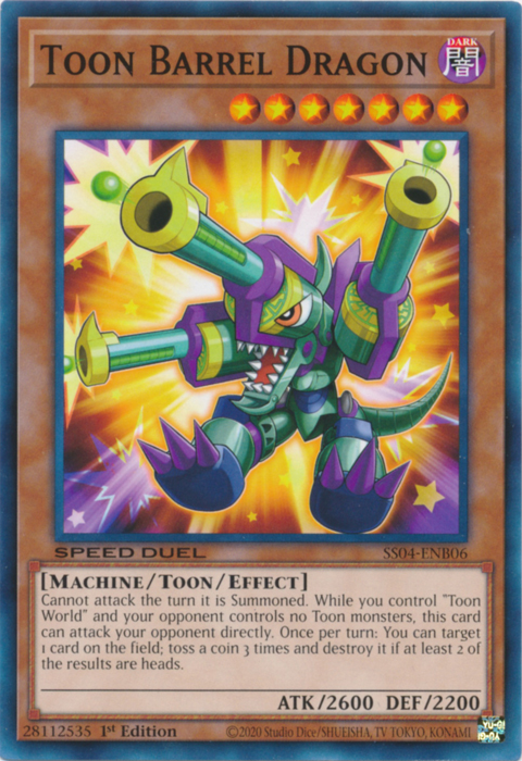 Toon Barrel Dragon, Speed Duel Starter Decks: Match of the Millennium · SS04-ENB06