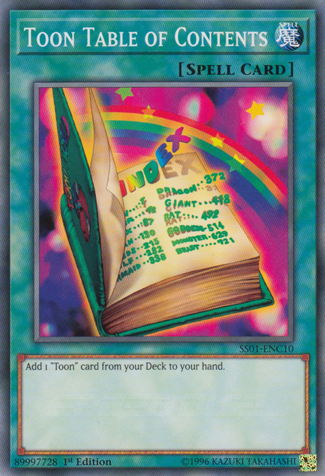 Toon Table of Contents, Speed Duel Starter Decks: Destiny Masters · SS01-ENC10