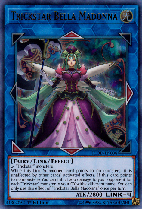Trickstar Bella Madonna, Flames of Destruction Sneak Peek Participation Card · FLOD-EN038