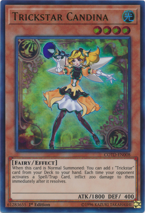 Trickstar Candina, Code of the Duelist Sneak Peek Participation Card · COTD-EN008