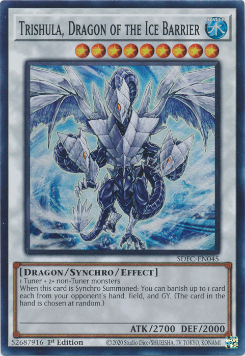 Trishula, Dragon of the Ice Barrier, Structure Deck: Freezing Chains · SDFC-EN045