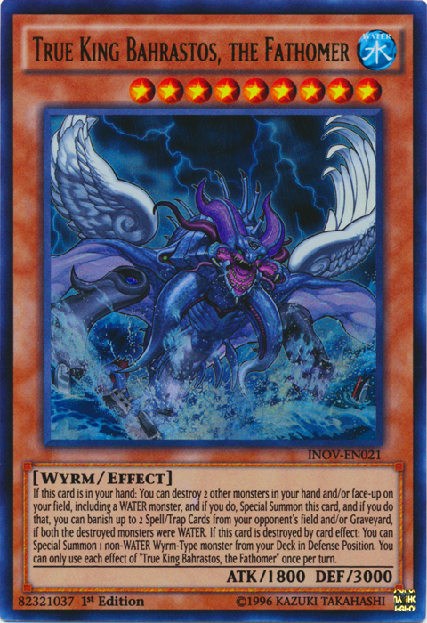 True King Bahrastos, the Fathomer, Invasion: Vengeance Sneak Peek Participation Card · INOV-EN021
