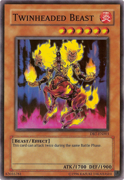 Twinheaded Beast, Yu-Gi-Oh! Destiny Board Traveler promotional cards · DBT-EN003