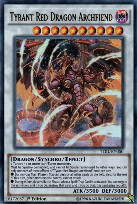 Tyrant Red Dragon Archfiend, The Dark Illusion Sneak Peek Participation Card · TDIL-EN050