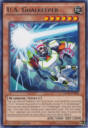 U.A. Goalkeeper, The New Challengers Sneak Peek Participation Card · NECH-EN088