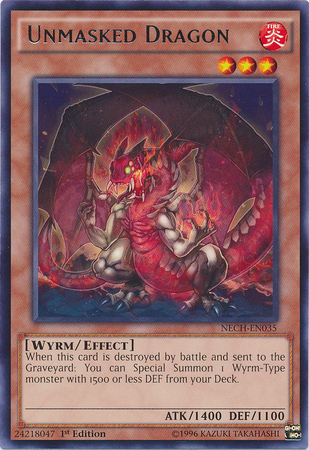 Unmasked Dragon, The New Challengers Sneak Peek Participation Card · NECH-EN035