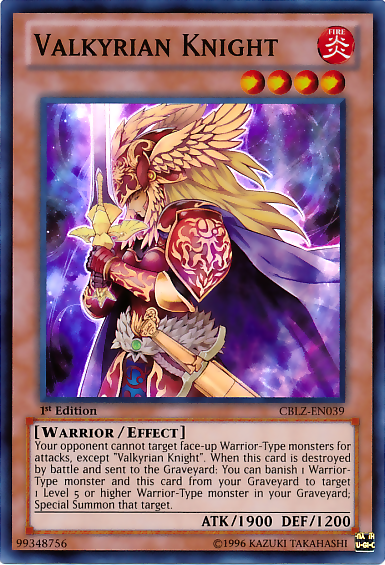 Valkyrian Knight, Cosmo Blazer Sneak Peek Participation Card · CBLZ-EN039