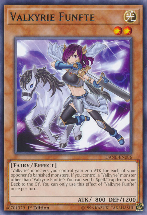 Valkyrie Funfte, Dark Neostorm Sneak Peek Participation Card · DANE-EN086