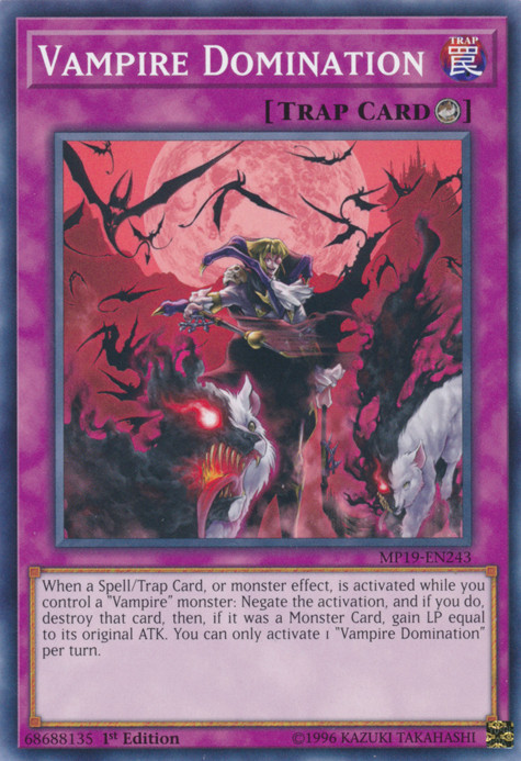 Vampire Domination, 2019 Gold Sarcophagus Tin Mega Pack · MP19-EN243