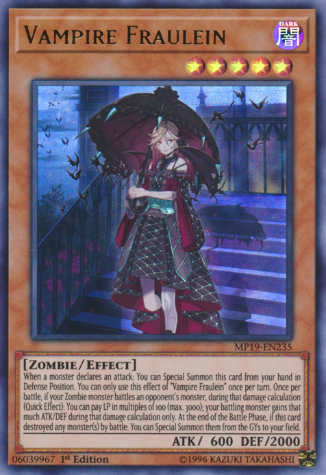 Vampire Fraulein, 2019 Gold Sarcophagus Tin Mega Pack · MP19-EN235