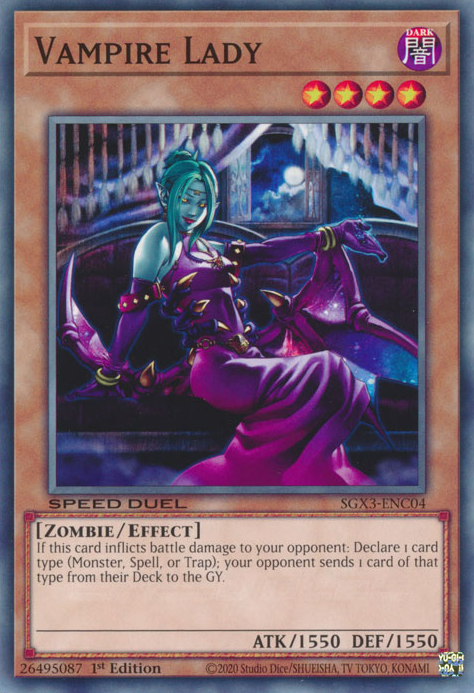 Vampire Lady, Speed Duel GX: Duelists of Shadows · SGX3-ENC04