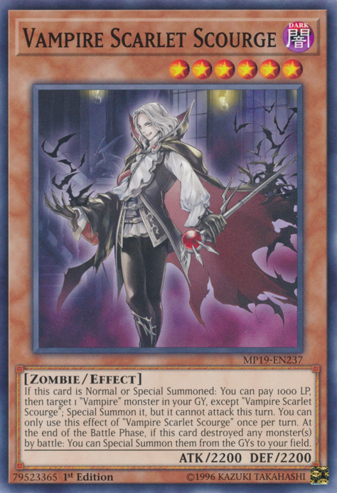 Vampire Scarlet Scourge, 2019 Gold Sarcophagus Tin Mega Pack · MP19-EN237
