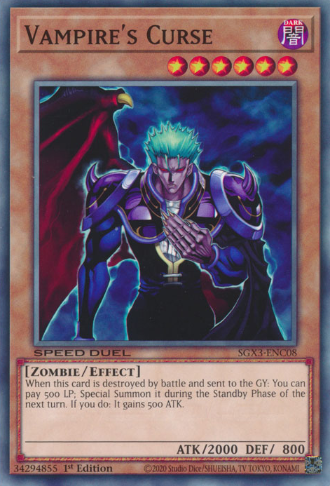 Vampire's Curse, Speed Duel GX: Duelists of Shadows · SGX3-ENC08