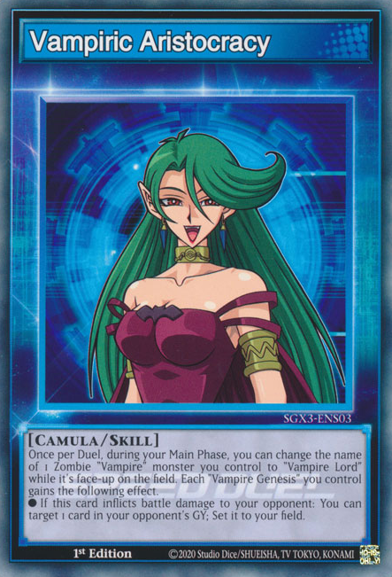 Vampiric Aristocracy, Speed Duel GX: Duelists of Shadows · SGX3-ENS03