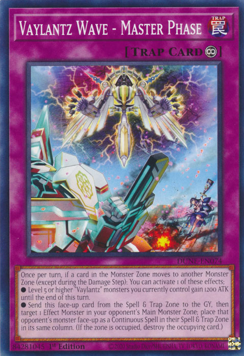 Vaylantz Wave - Master Phase, Duelist Nexus · DUNE-EN074