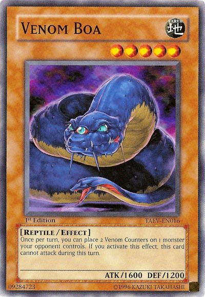 Venom Boa, Tactical Evolution Sneak Peek Participation Card · TAEV-EN016