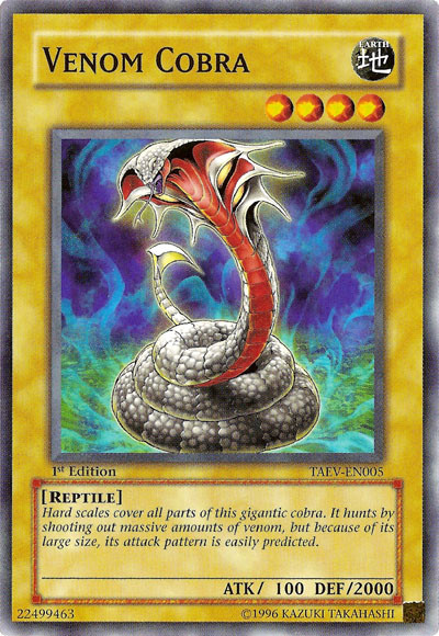 Venom Cobra, Tactical Evolution Sneak Peek Participation Card · TAEV-EN005