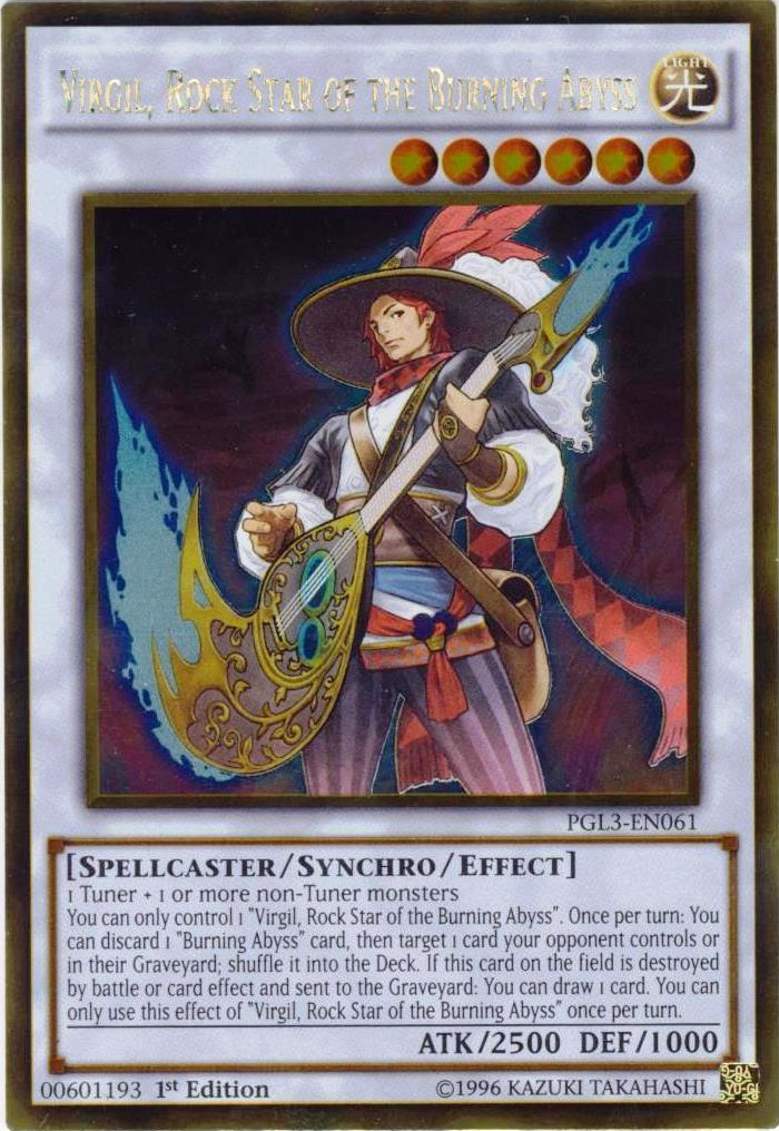 Virgil, Rock Star of the Burning Abyss, Premium Gold: Infinite Gold · PGL3-EN061