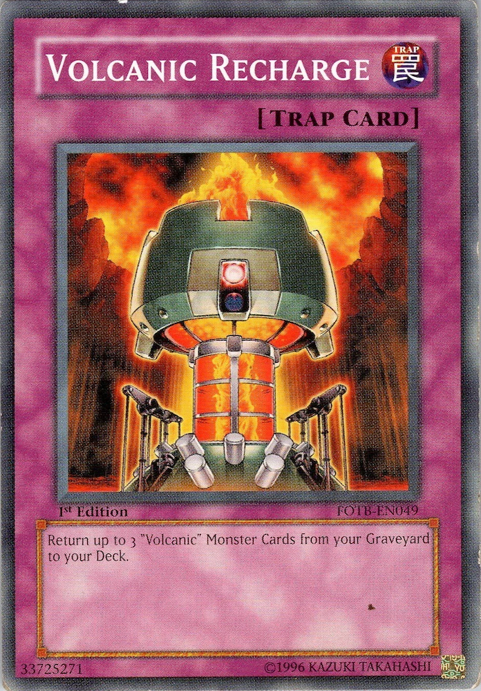 Volcanic Recharge, Force of the Breaker Sneak Peek Participation Card · FOTB-EN049