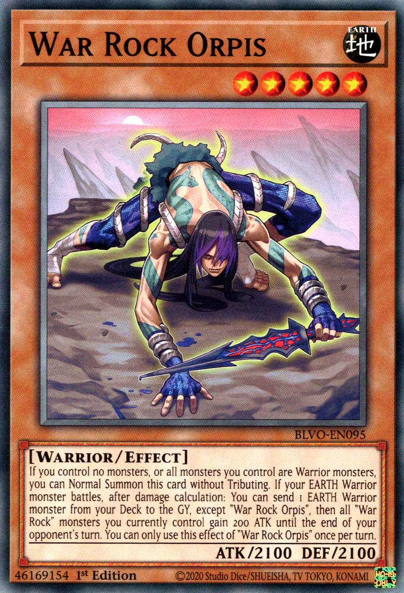 War Rock Orpis, Blazing Vortex Premiere! promotional card · BLVO-EN095