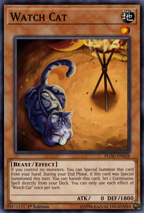 Watch Cat, Flames of Destruction Sneak Peek Participation Card · FLOD-EN028