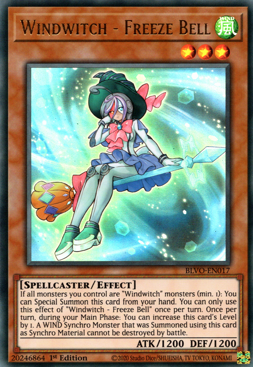 Windwitch - Freeze Bell, Blazing Vortex Premiere! promotional card · BLVO-EN017