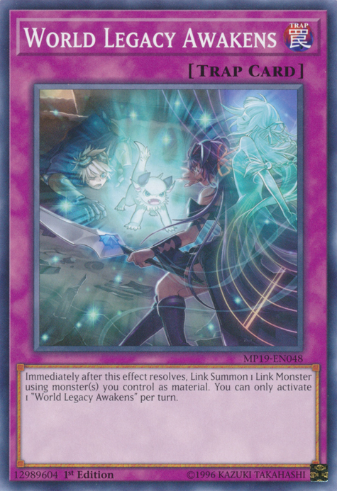 World Legacy Awakens, 2019 Gold Sarcophagus Tin Mega Pack · MP19-EN048