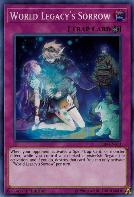 World Legacy's Sorrow, Flames of Destruction Sneak Peek Participation Card · FLOD-EN073