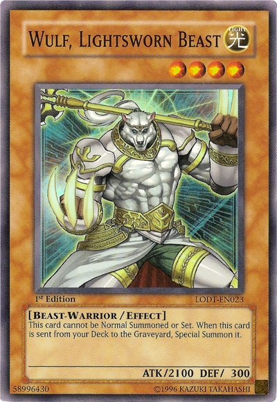 Wulf, Lightsworn Beast, Light of Destruction Sneak Peek Participation Card · LODT-EN023