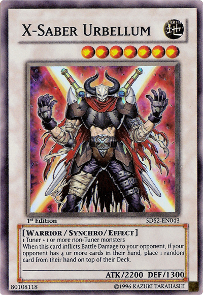 X-Saber Urbellum, Starter Deck: Yu-Gi-Oh! 5D's 2009 · 5DS2-EN043