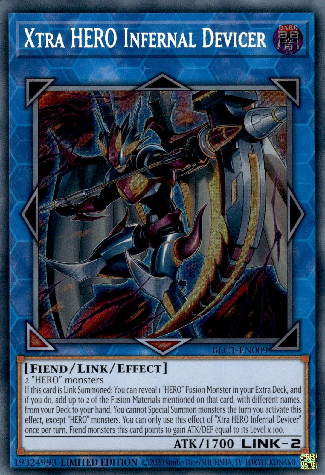 Xtra HERO Infernal Devicer, Battles of Legend: Chapter 1 · BLC1-EN009