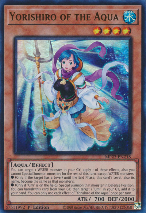 Yorishiro of the Aqua, 25th Anniversary Tin: Dueling Heroes Mega Pack · MP23-EN218