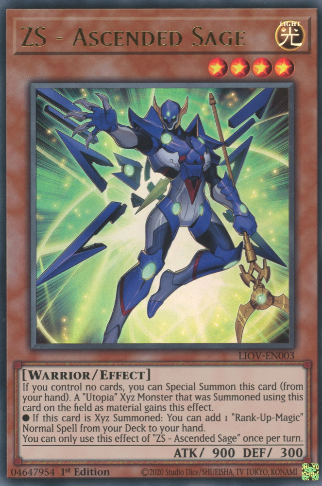 ZS - Ascended Sage, Lightning Overdrive Premiere! promotional card · LIOV-EN003