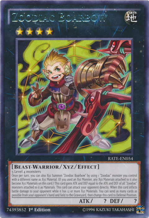 Zoodiac Boarbow, Raging Tempest Sneak Peek Participation Card · RATE-EN054