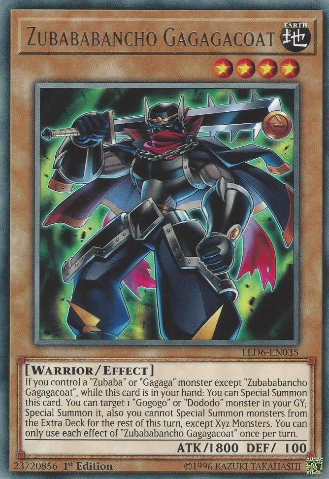 Zubababancho Gagagacoat, Legendary Duelists: Magical Hero · LED6-EN035