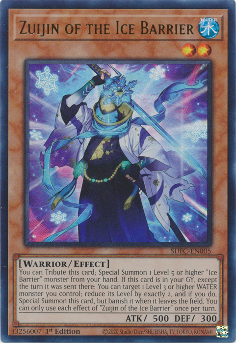 Zuijin of the Ice Barrier, Structure Deck: Freezing Chains · SDFC-EN005